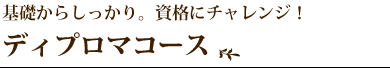 基礎からしっかり。資格にチャレンジ！ディプロマコース